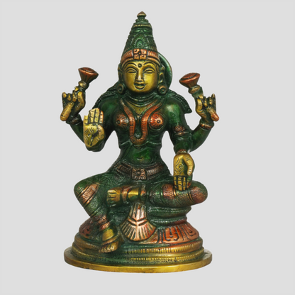 Brassaura® Brass Lakshmi Devi Statue | Height 5.51 Inches & Weight 0.90 kg
