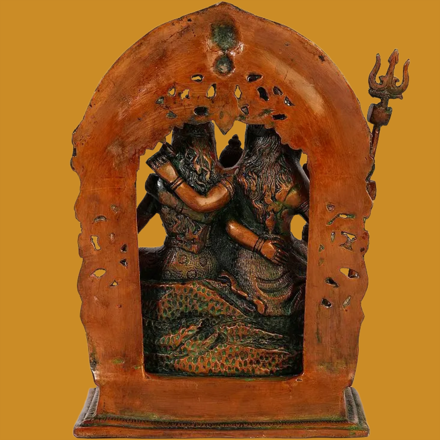 Brassaura™ Brass Shiv Family Statue | Height 12 Inches & Weight 6.80 kg