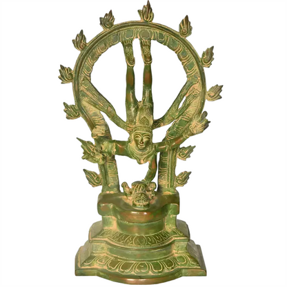 Brassaura™ Brass Shiva’s Gangavatarana (Nataraja) Sculpture | Height 12 Inches & Weight 2.70 kg