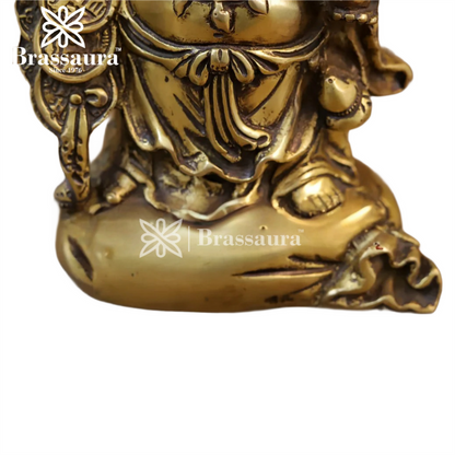 Brass Laughing  Buddha For Home And Décor Weight 3.12 Kg Height 8.5 Inch