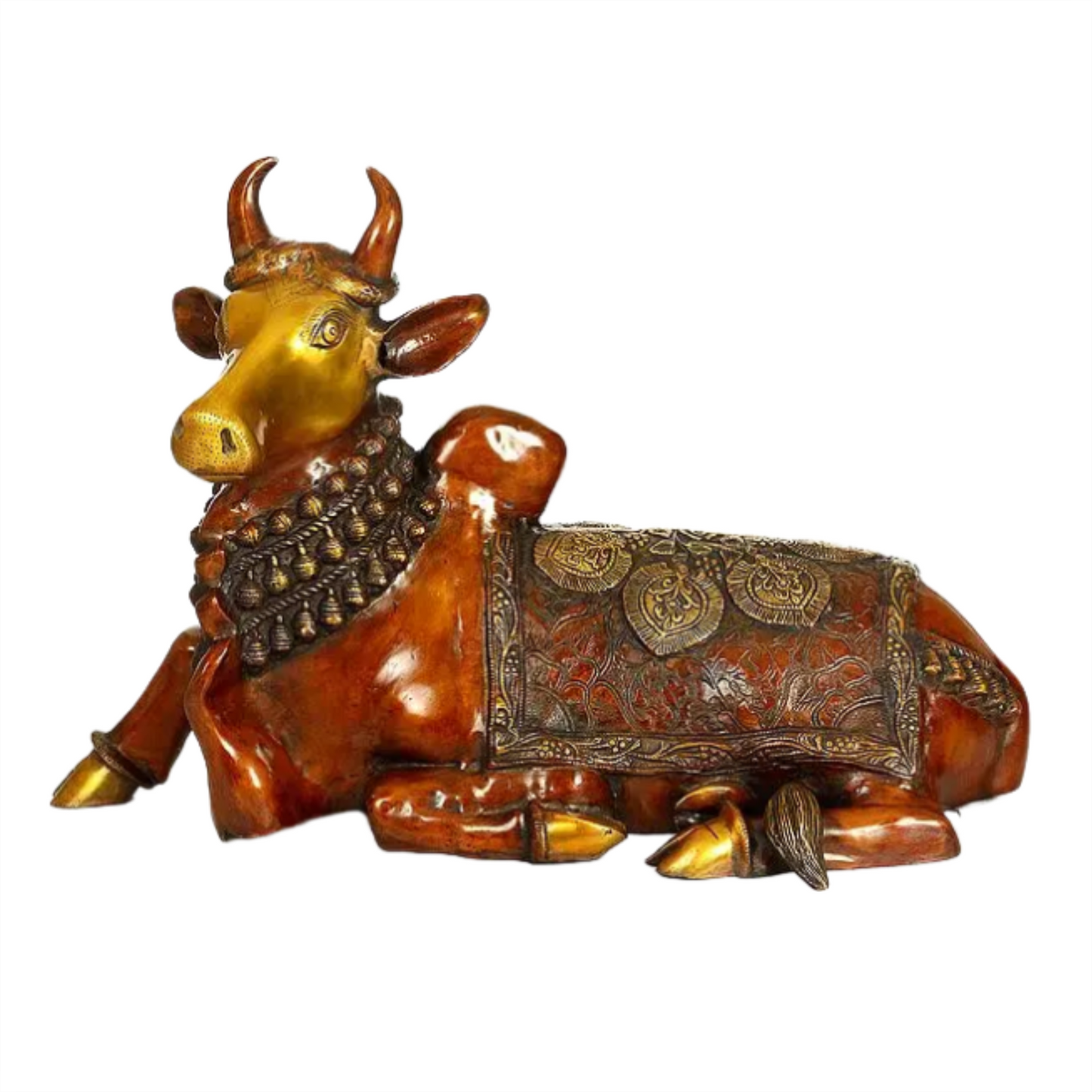 Brassaura® Brass Nandi Statue | Height 17.5 Inches & Weight 17.53 kg