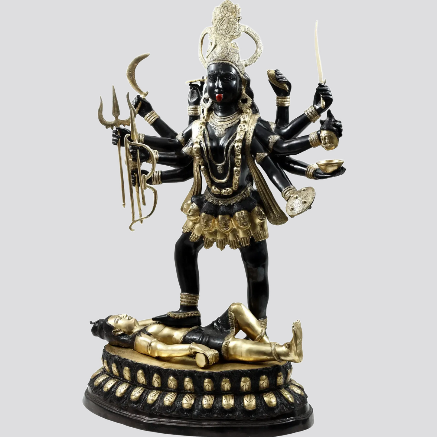 Brassaura® Brass Kali Maa Statue | Height 42.91 Inches & Weight 63 kg