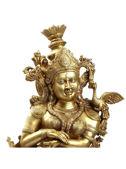 Brassaura® Brass Radha Krishna Statue | Height 47 Inches & Weight 110 kg