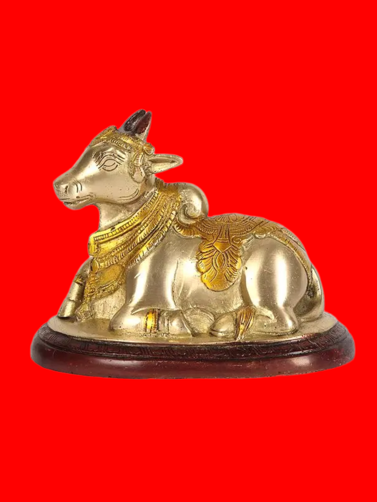 Brassaura® Brass Nandi Statue | Height 4.5 Inches & Weight 1.40 kg