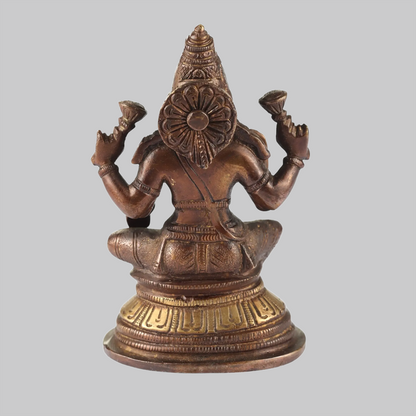 Brassaura® Brass Lakshmi Devi Statue | Height 5.51 Inches & Weight 0.90 kg