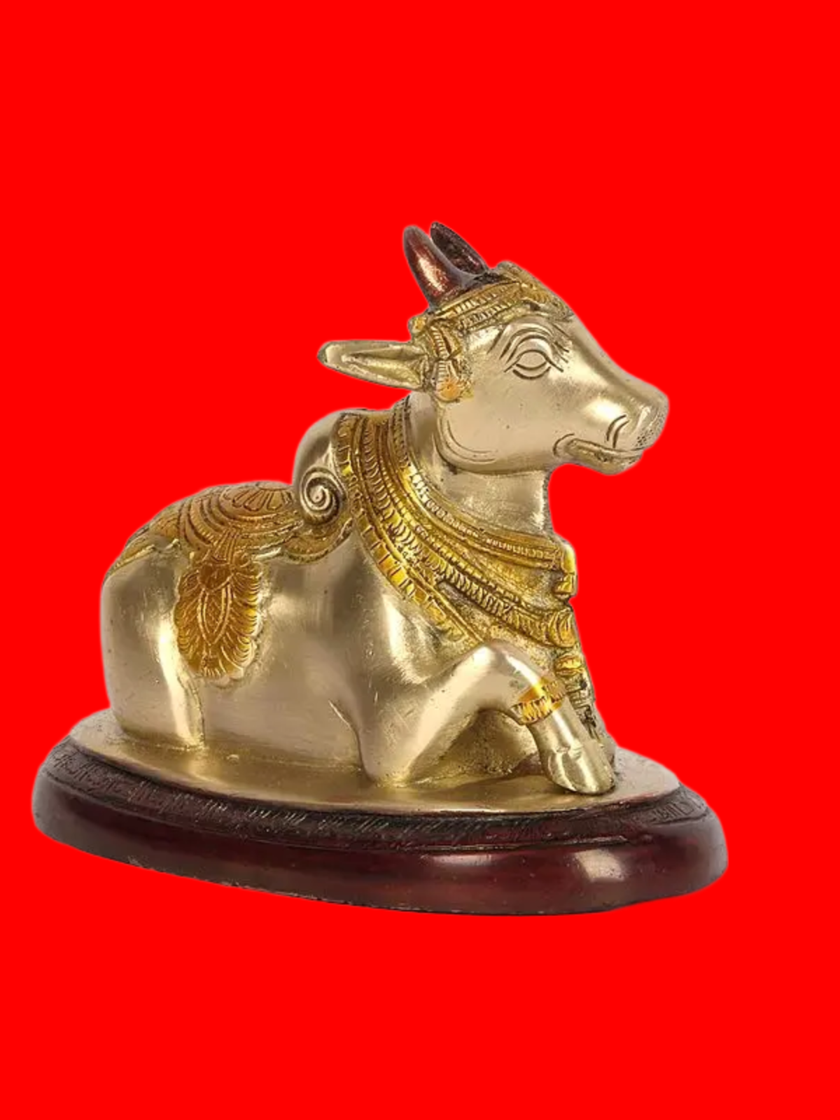 Brassaura® Brass Nandi Statue | Height 4.5 Inches & Weight 1.40 kg