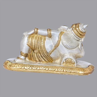 Brassaura® Relaxing Ganesha Reclining Statue in Brass | Height 4 Inches | Weight 1.40 kgs