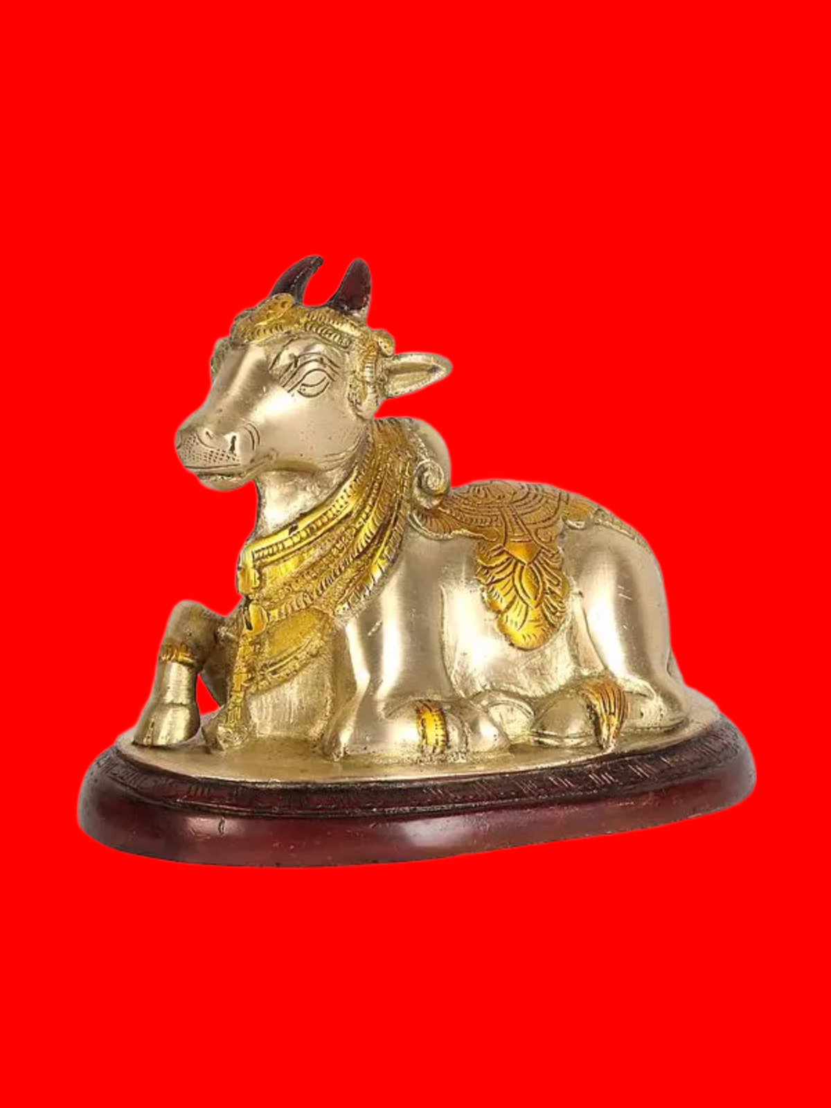 Brassaura® Brass Nandi Statue | Height 4.5 Inches & Weight 1.40 kg