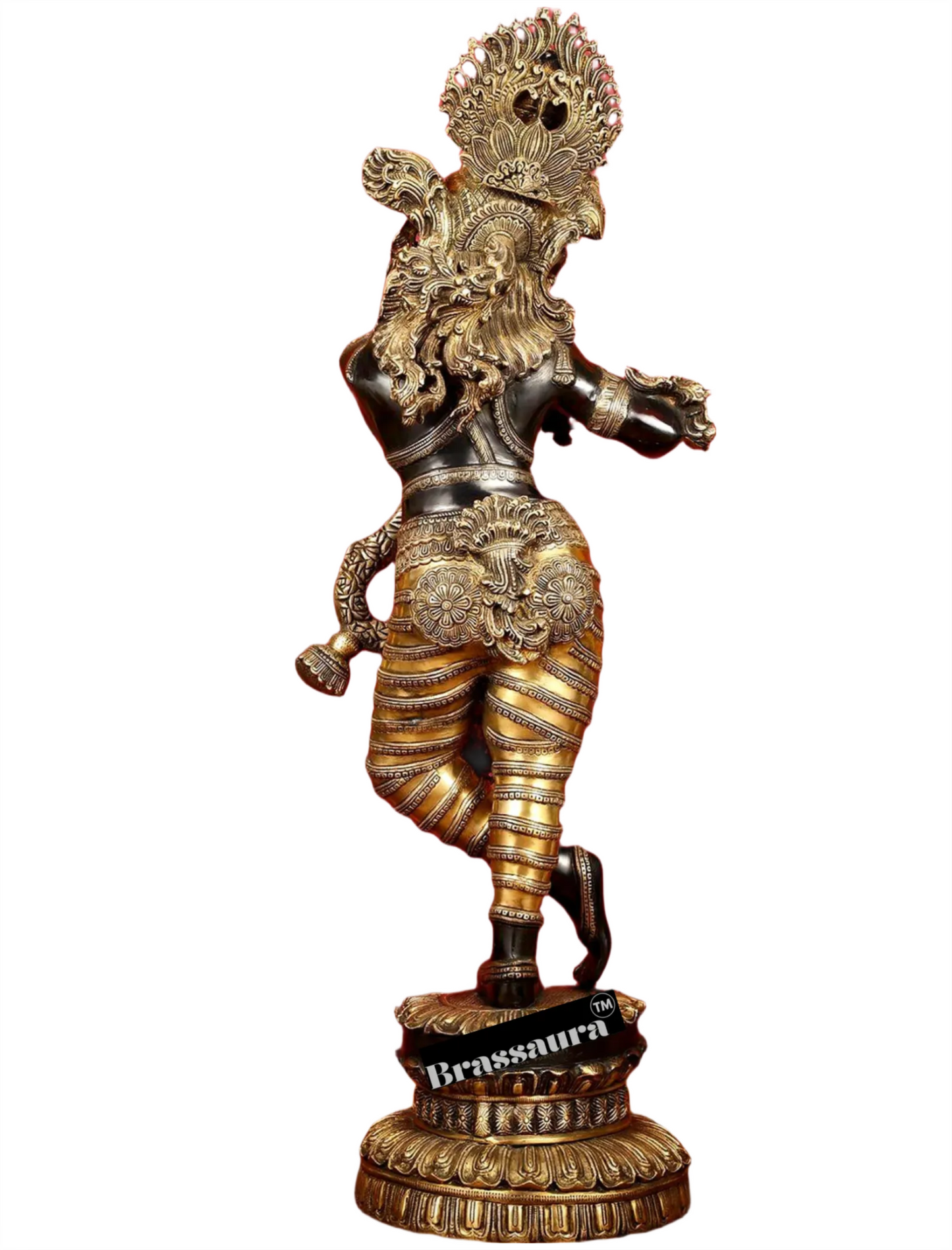 Brassaura™ Superfine Brass Large Krishna Statue – Height 46 Inches & Weight 66 Kgs