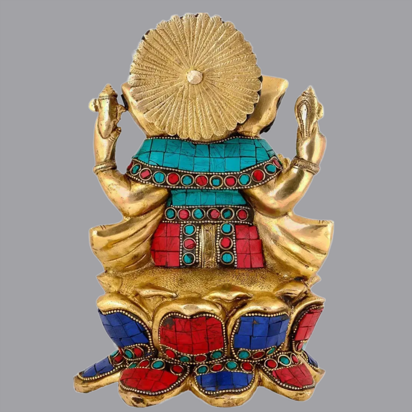 Brassaura® Seated Ganesha with Flowing Robes | Height 9 Inches & Weight 4.15 kgs