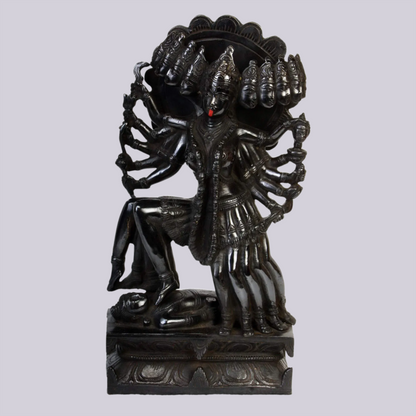 Brassaura™ Beyond Mahakali’s Ferocity | Intricately Handcrafted Brass Sculpture | Height 15.5 Inches & Weight 8.20 kgs
