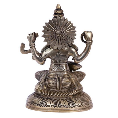 Brassaura® Brass Goddess Saraswati Statue | Height 8 Inches & Weight 1.80 kg