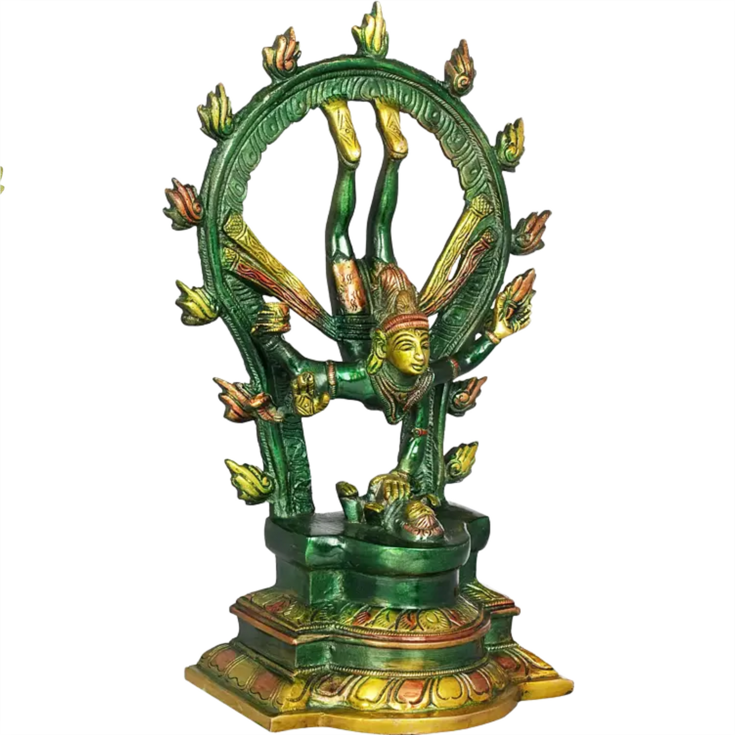 Brassaura™ Brass Shiva’s Gangavatarana (Nataraja) Sculpture | Height 12 Inches & Weight 2.70 kg