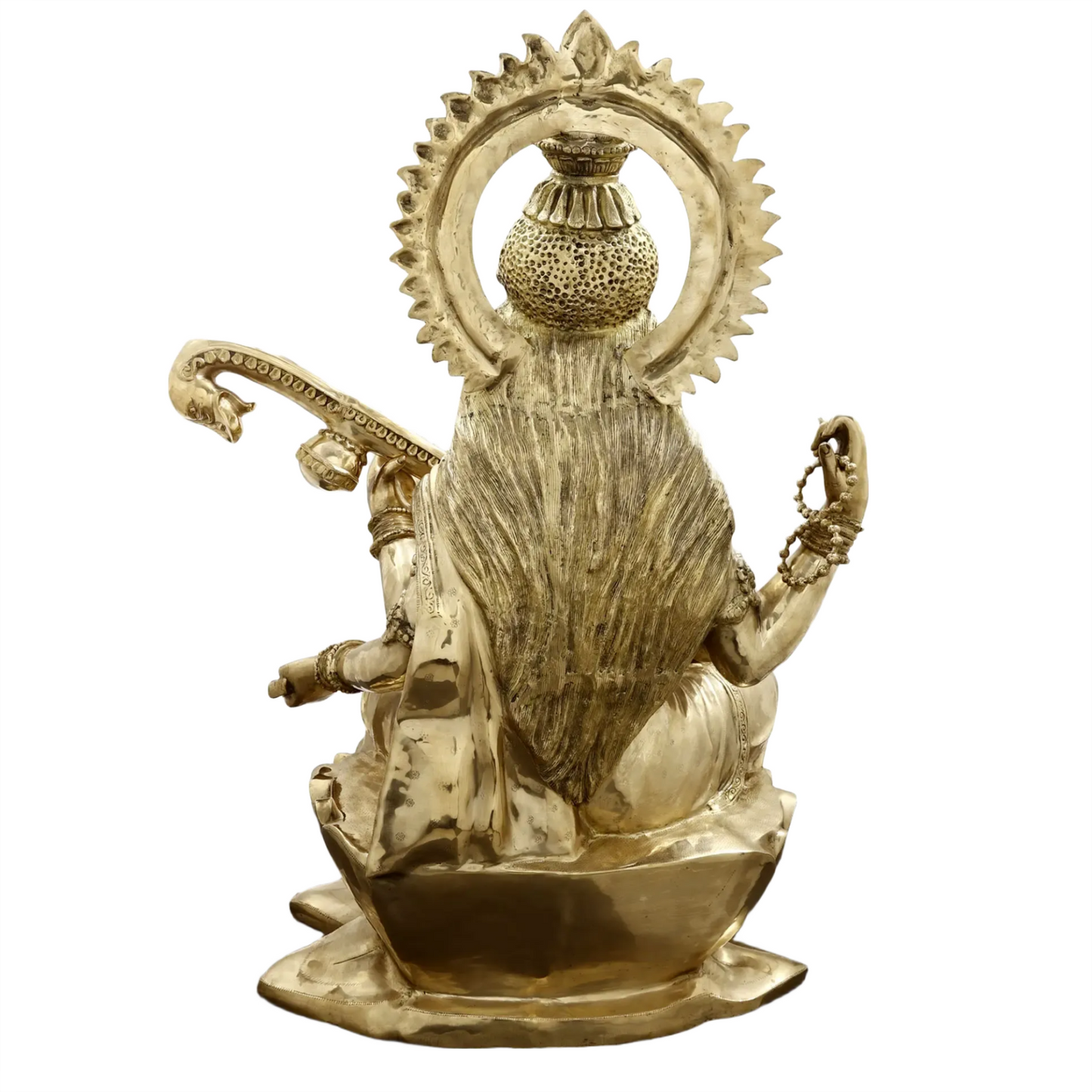 Brassaura® Brass Goddess Saraswati Statue | Height 52 Inches & Weight 141.80 kg