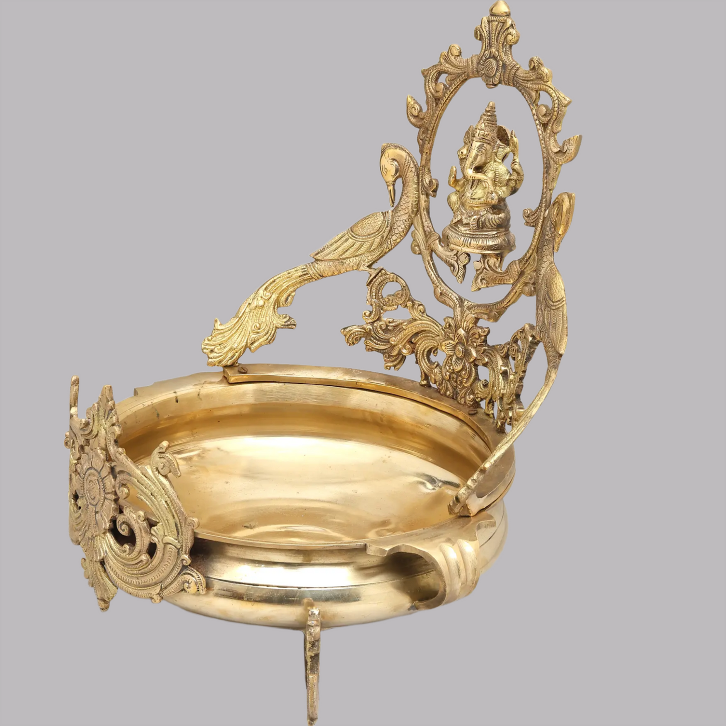 Brassaura™ Brass Ganesha Urli | Height 20 Inches & Weight 12.17 kgs