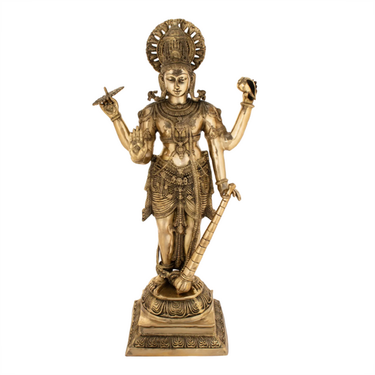 Brassaura® Brass Vishnu Statue | Height 41 Inches & Weight 32.40 kg