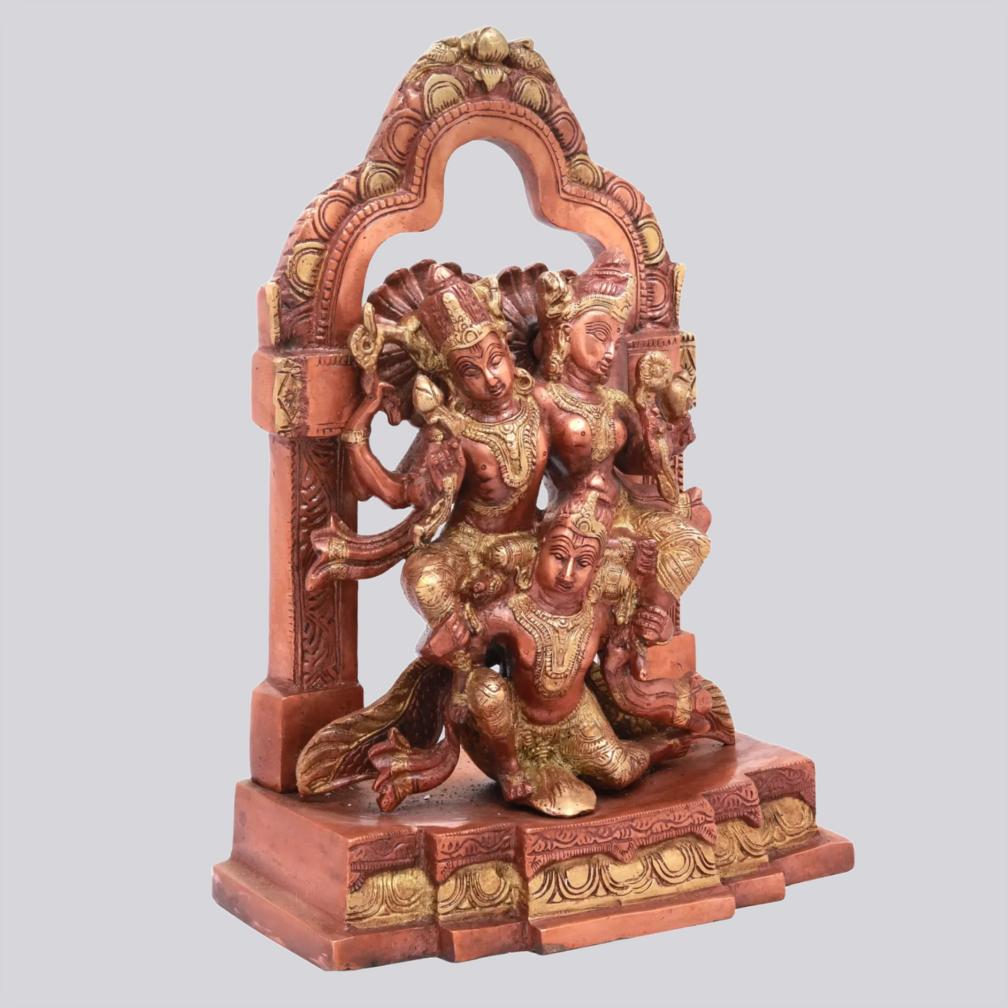 Brassaura® Brass Lakshmi Narayana on Garuda Statue | Height 12 Inches & Weight 5.24 kg