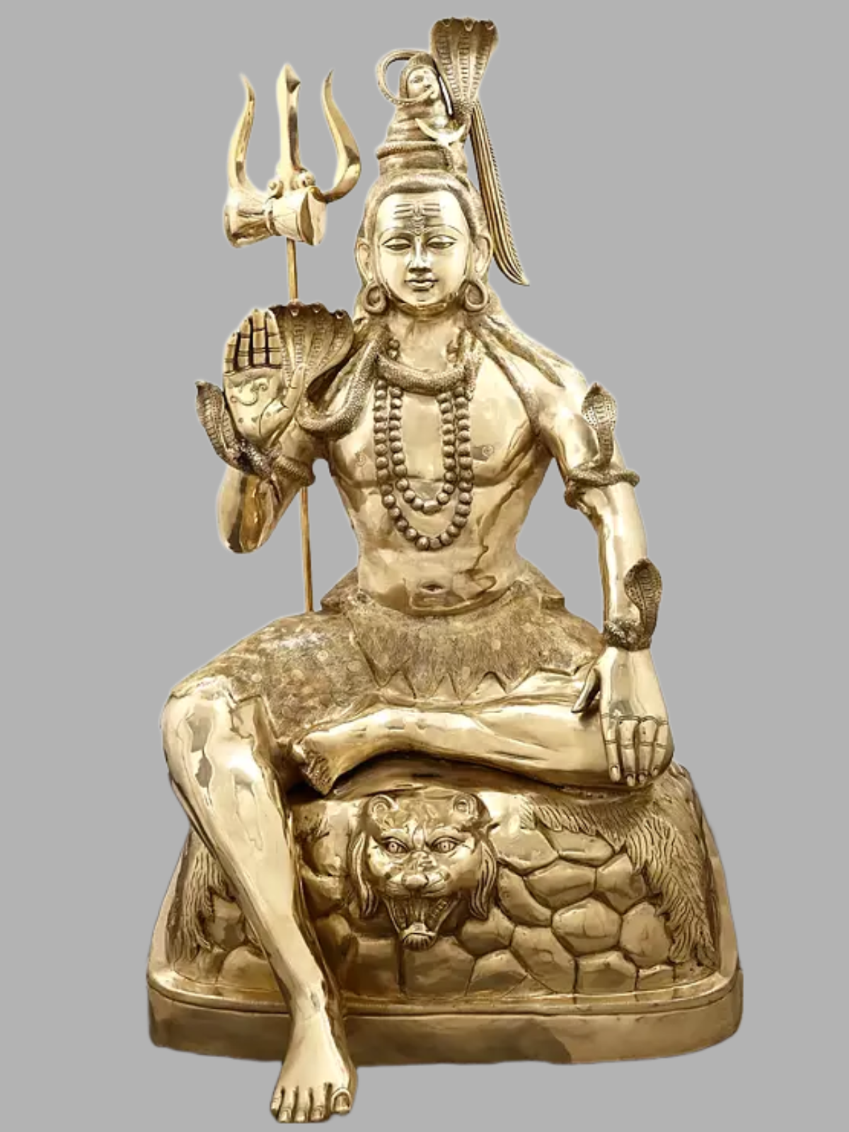 Brassaura® Brass Shiva Statue | Height 53 Inches & Weight 131 kg