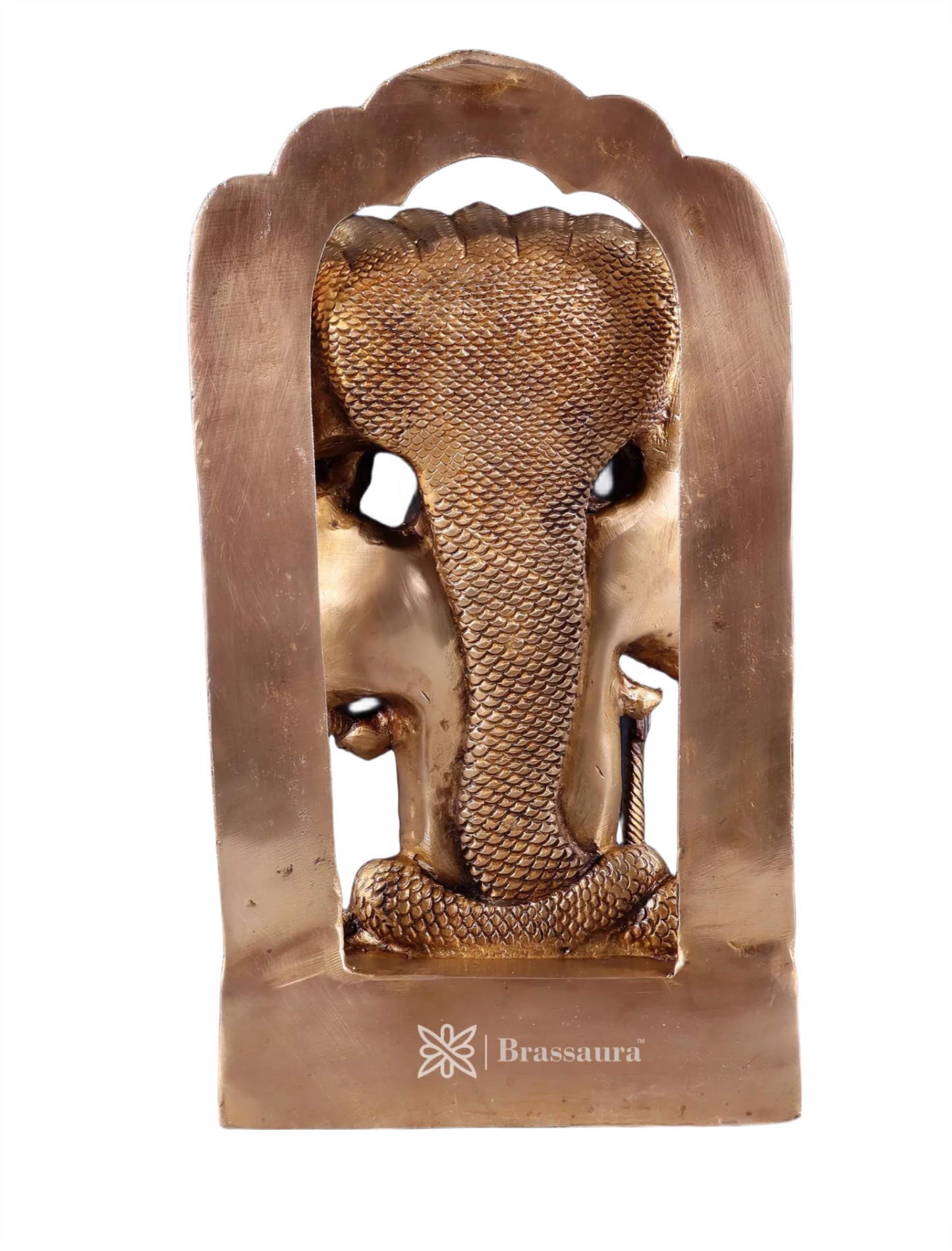 Brassaura™ Brass Vishwaroopam Lord Vishnu Statue – Height 14.5 Inches & Weight 9.5 Kgs | Black & Golden Finish