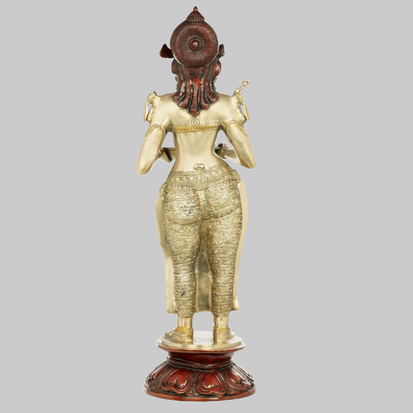 Brassaura® Brass Deep Lakshmi Statue | Height 37.80 Inches & Weight 25.30 kg