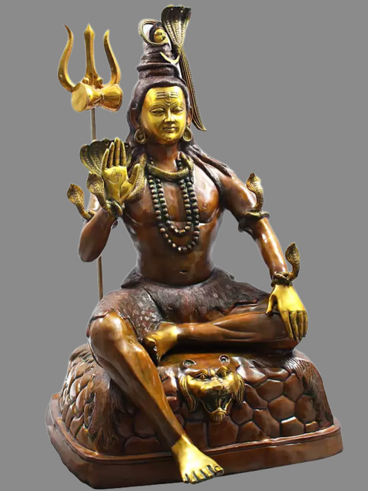 Brassaura® Brass Shiva Statue | Height 53 Inches & Weight 131 kg