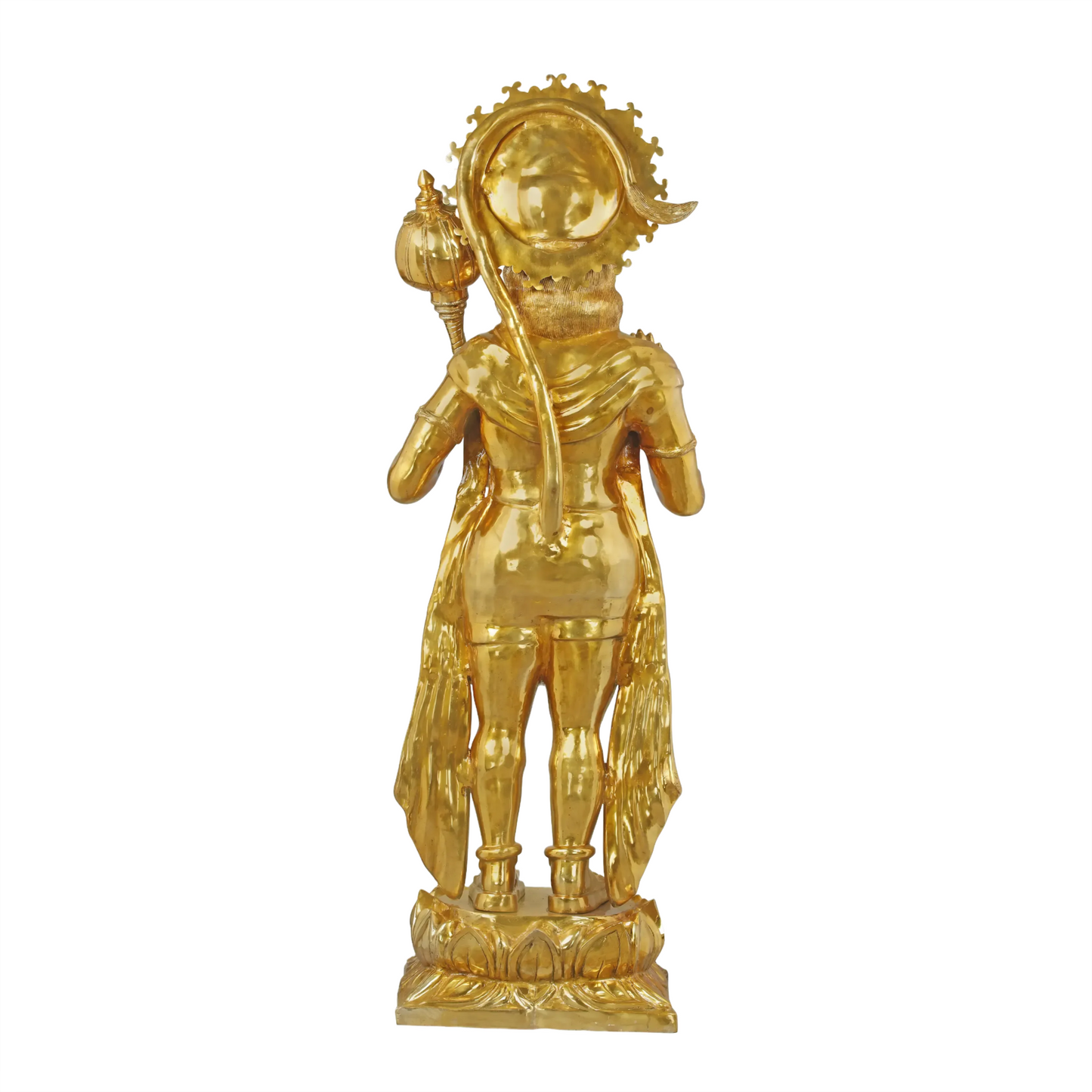 Brassaura® Standing Hanuman Ji Blessing Form | Pure Brass | Height 77 Inches Weight: 214.70 kgs