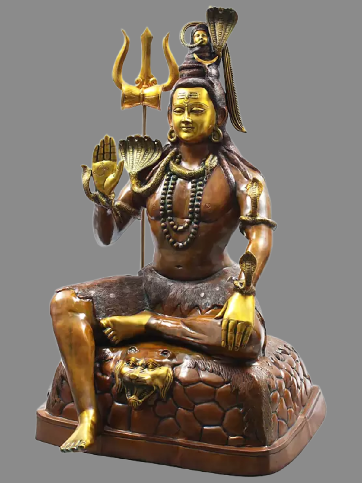 Brassaura® Brass Shiva Statue | Height 53 Inches & Weight 131 kg