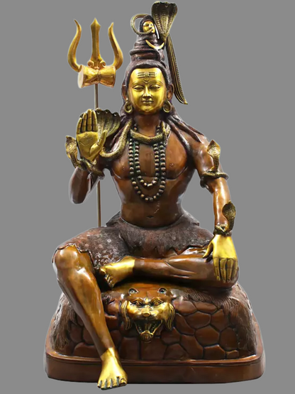 Brassaura® Brass Shiva Statue | Height 53 Inches & Weight 131 kg