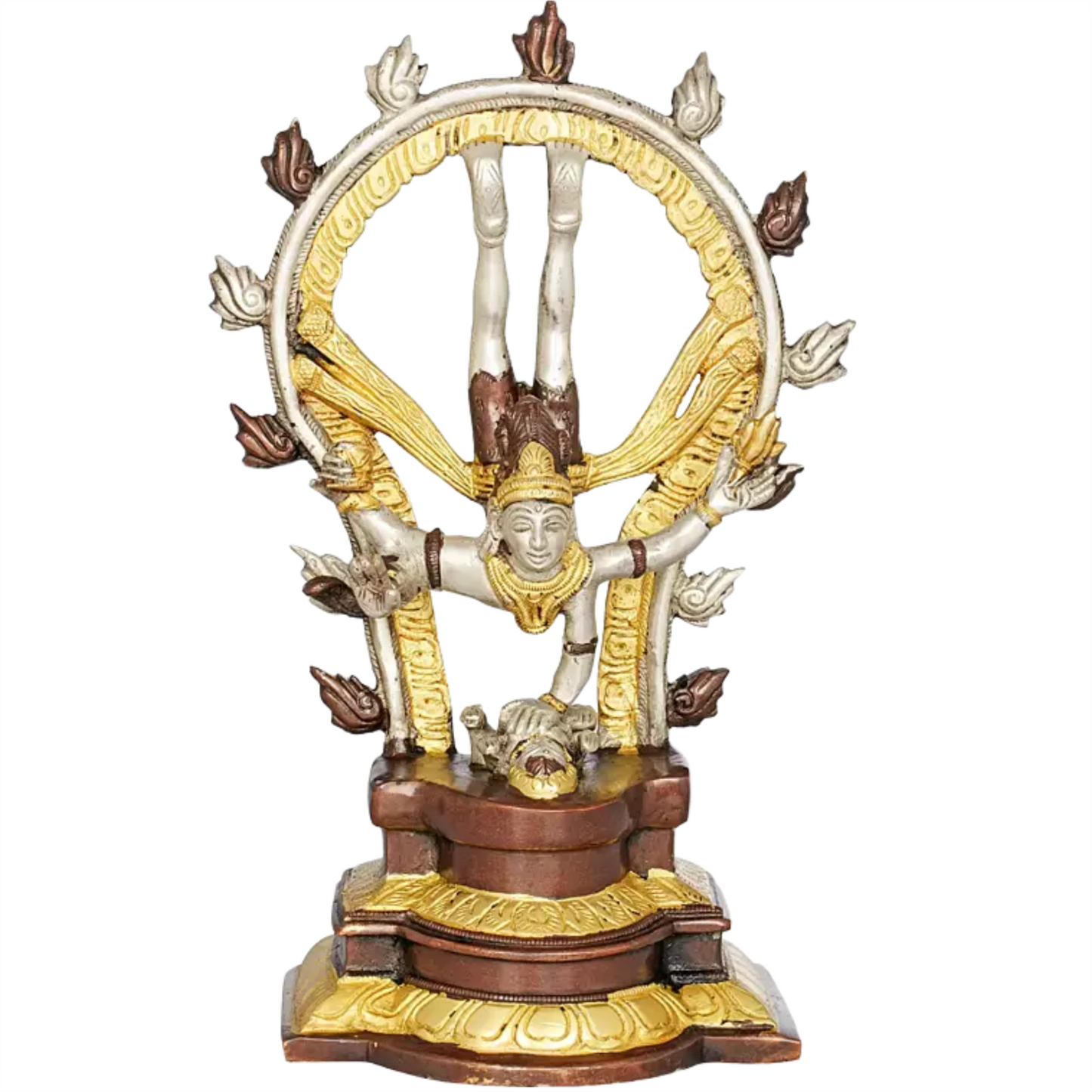 Brassaura™ Brass Shiva’s Gangavatarana (Nataraja) Sculpture | Height 12 Inches & Weight 2.70 kg