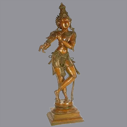 Brassaura® Brass Krishna Statue | Height 36.02 Inches & Weight 18.90 kg
