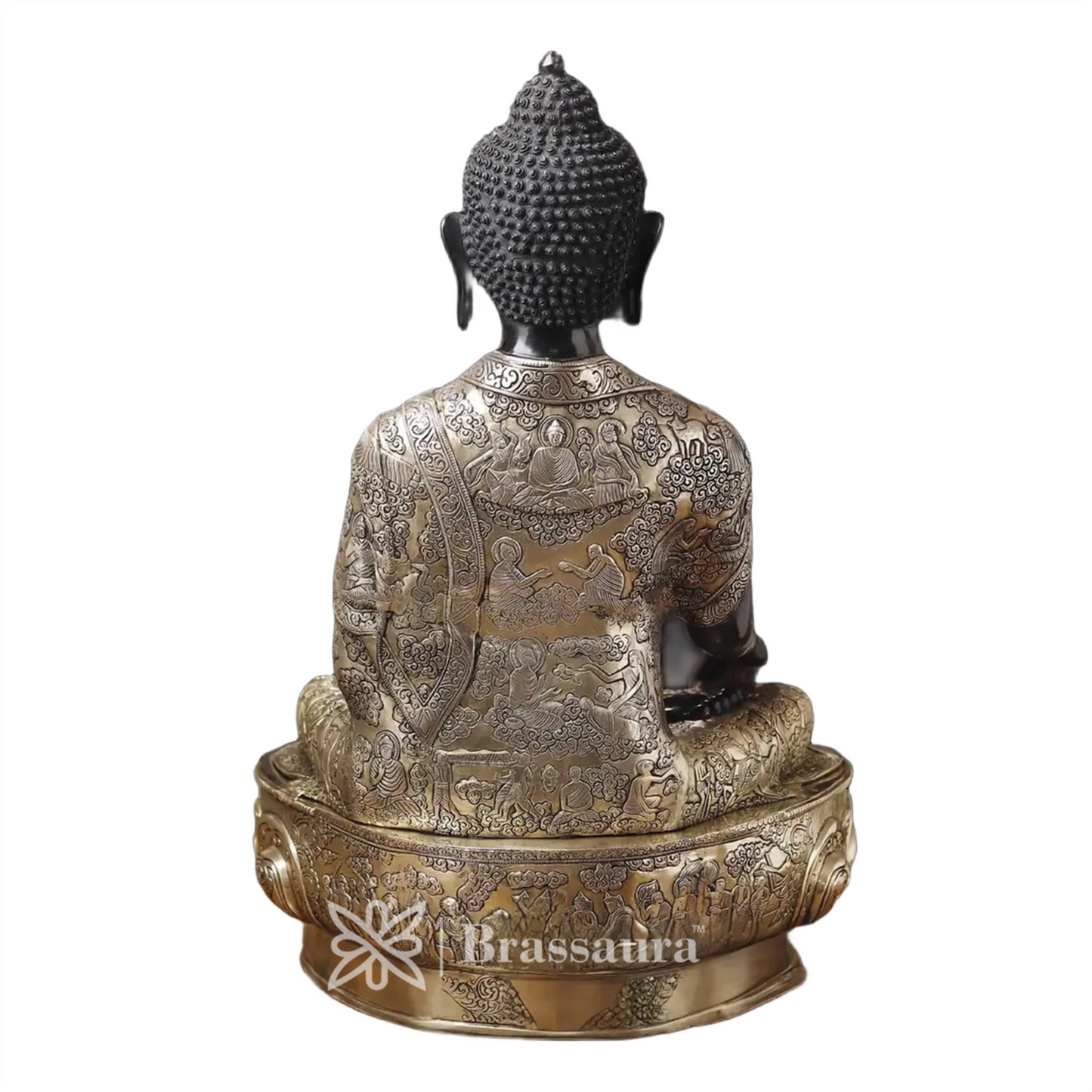 Brass Buddha For Home And Décor Weight 53.020 kg Height 33 Inch