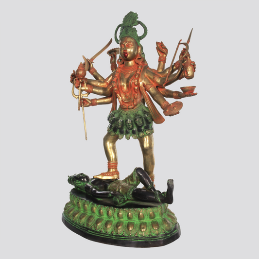 Brassaura® Brass Kali Maa Statue | Height 42.91 Inches & Weight 63 kg