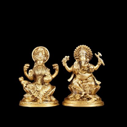 Brass Artistic Lakshmi Ganesh Height 5 Inches & Weight 2 Kgs