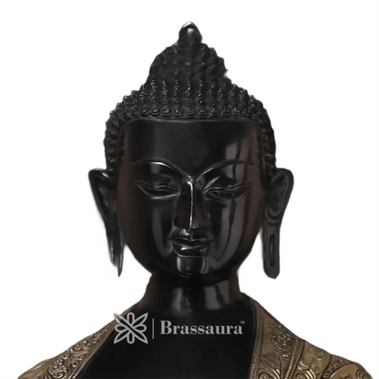 Brass Buddha For Home And Décor Weight 53.020 kg Height 33 Inch