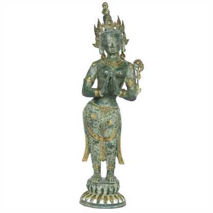 Brassaura® Brass Goddess Tara Statue | Height 30.5 Inches & Weight 8.50 kg