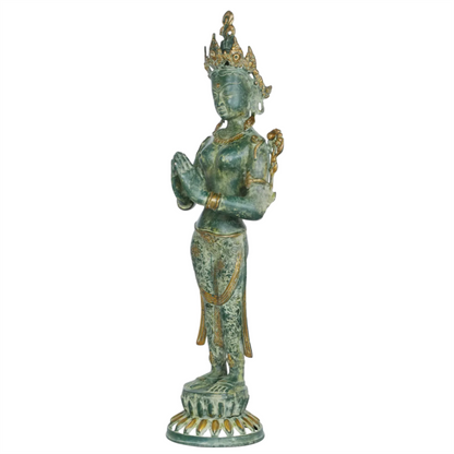 Brassaura® Brass Goddess Tara Statue | Height 30.5 Inches & Weight 8.50 kg