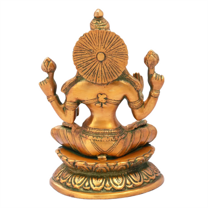 Brassaura® Brass Goddess Lakshmi Statue | Height 9 Inches & Weight 3 kg
