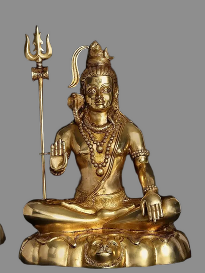 Brassaura® Brass Shiva Statue | Height 18 Inches & Weight 11.57 kg