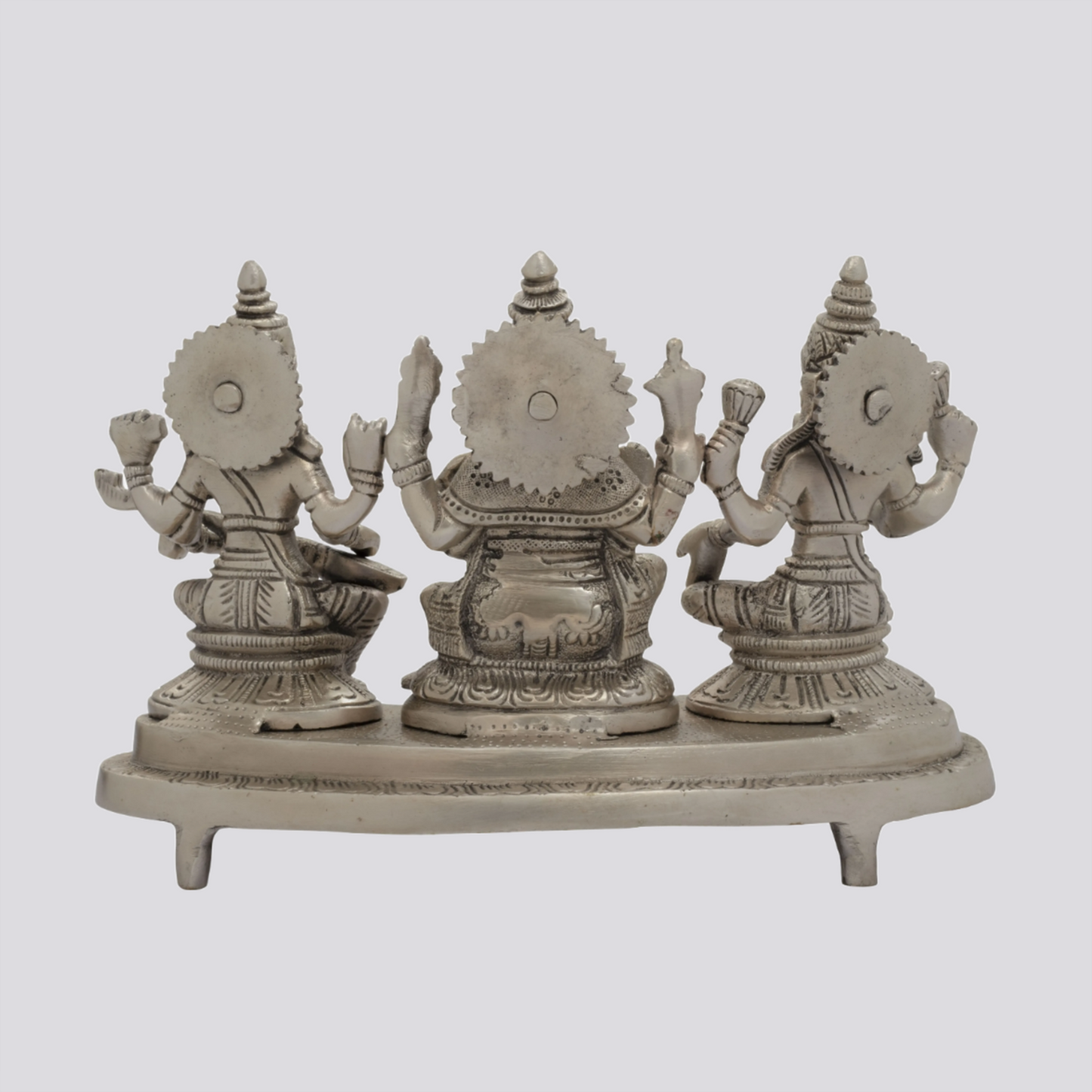 Brassaura® Lakshmi Ganesha Saraswati Trio | Brass Statue | Height 6 Inches & Weight 3 kgs