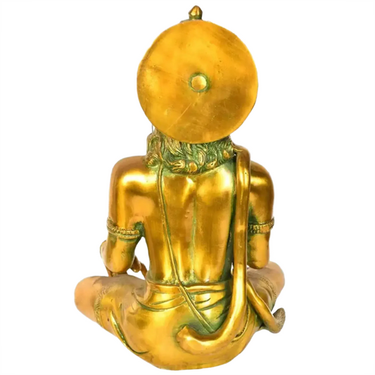 Brassaura® Lord Hanuman in Abhaya Mudra | Brass Sculpture | Height 11 Inches & Weight 4.80 kgs