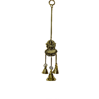 Brassaura™ Brass Laxmi Wall Hanging – Height 10 Inches & Weight 80 Grams | Home & Puja Décor