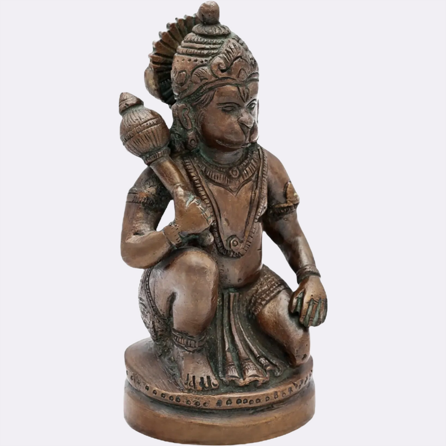 Brassaura® हनुमान जी घुटने टेकने की मुद्रा में | पीतल की मूर्ति | ऊंचाई 5 इंच और वज़न 0.80 किलोग्राम