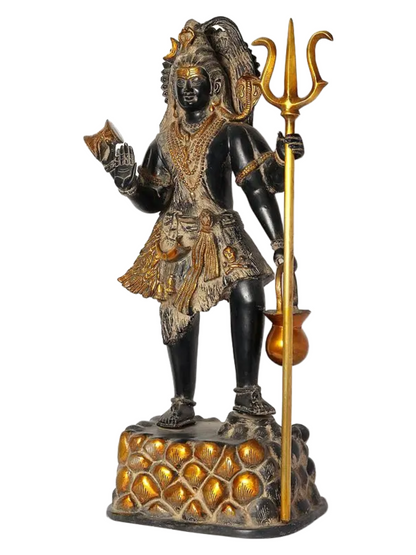 Brassaura® Brass Shiva Statue | Height 27 Inches & Weight 21.50 kg
