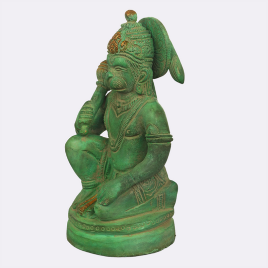 Brassaura® Lord Hanuman in Kneeling Posture | Brass Statue | Height 5 Inches & Weight 0.80 kgs