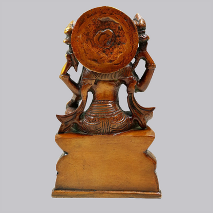 Brassaura® Brass Goddess Lakshmi Statue | Height 7.68 Inches & Weight 1.87 kg