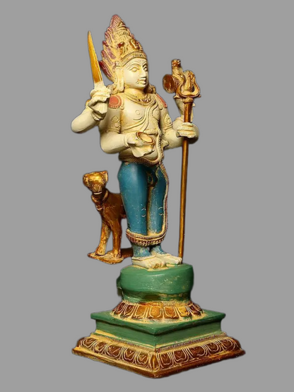 Brassaura® Brass Kaal Bhairava Statue | Height 17 Inches & Weight 8.65 kg
