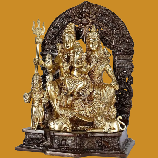 Brassaura™ 黄铜湿婆神像 | 高 12 英寸，重 6.80 千克
