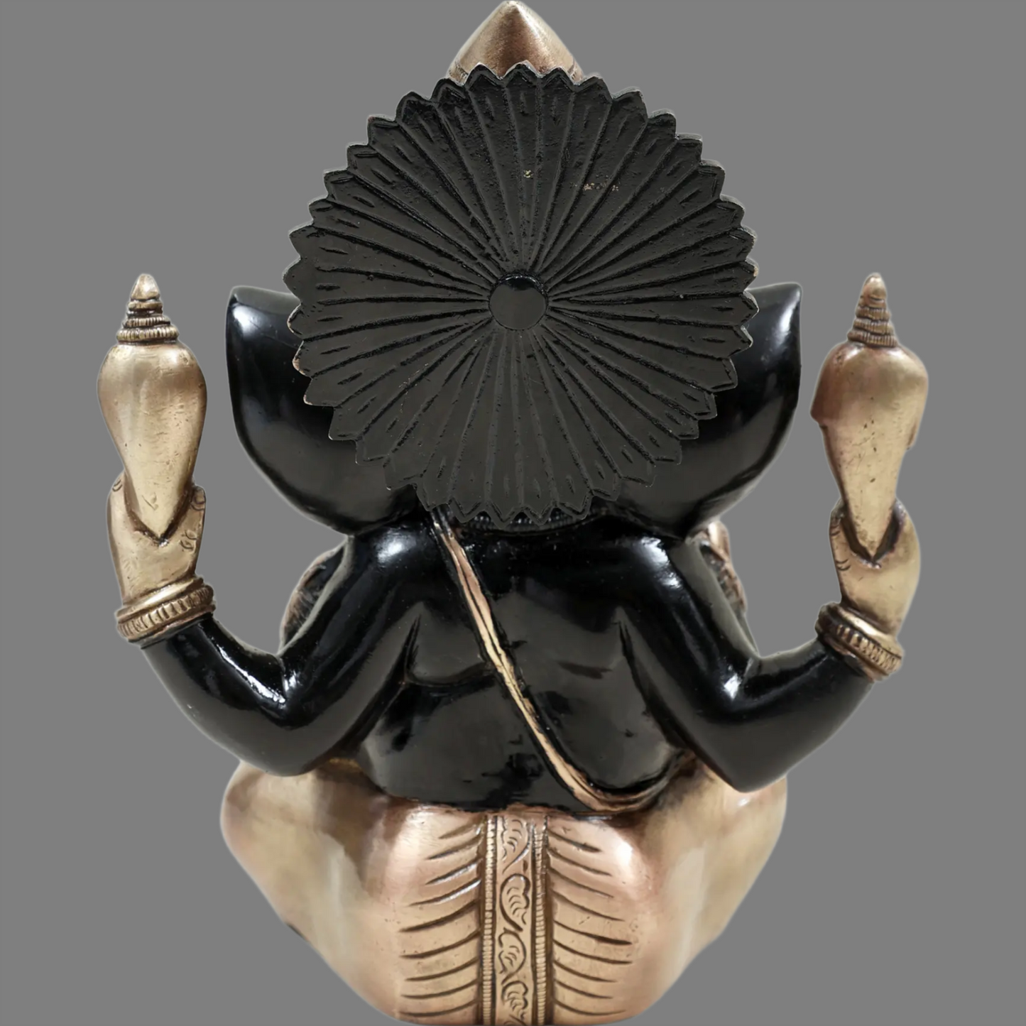 Brassaura™ Black & Antique Finish Lord Ganesha Idol | Height 9 Inches & Weight 3.94 kgs