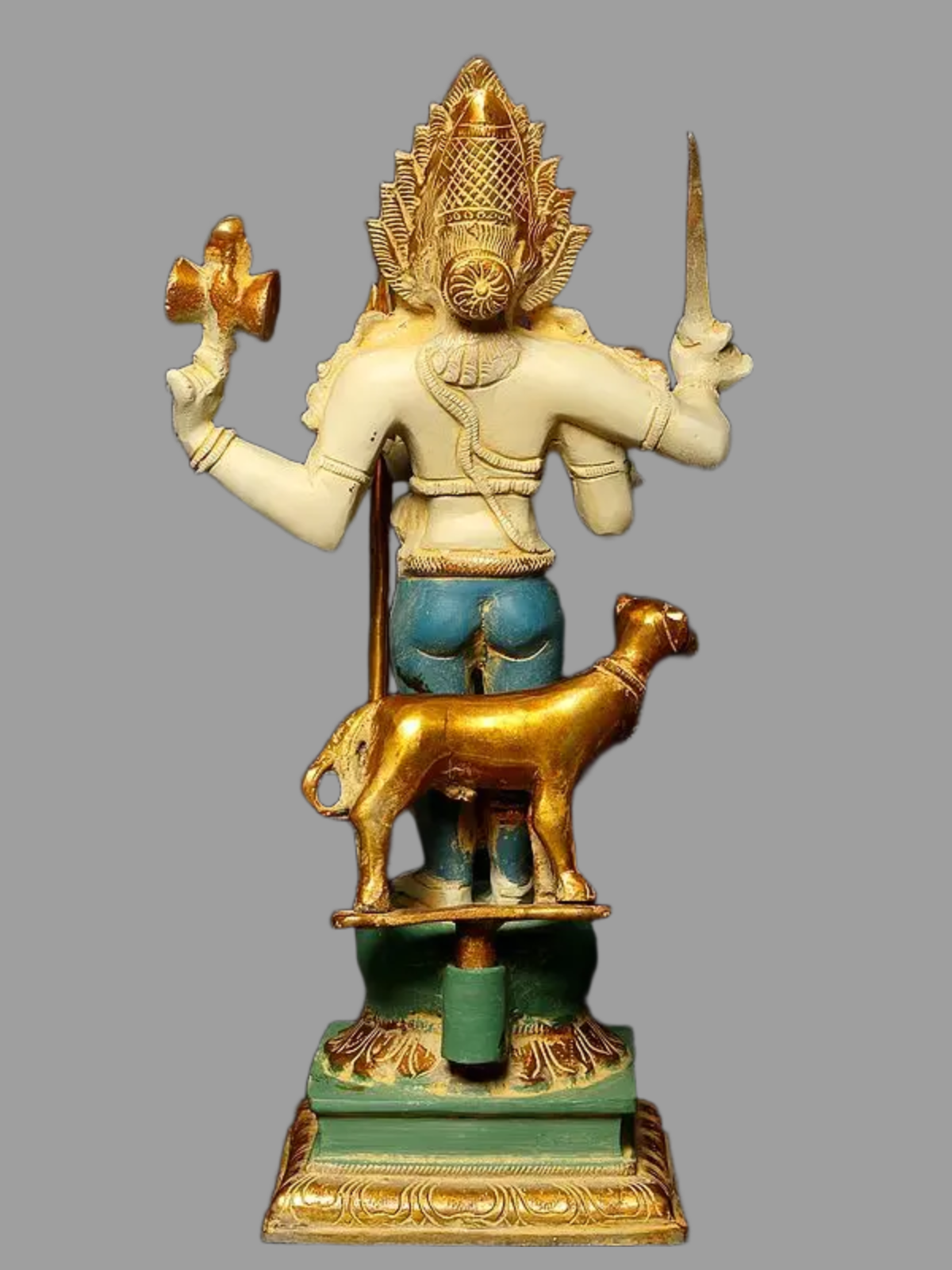 Brassaura® Brass Kaal Bhairava Statue | Height 17 Inches & Weight 8.65 kg