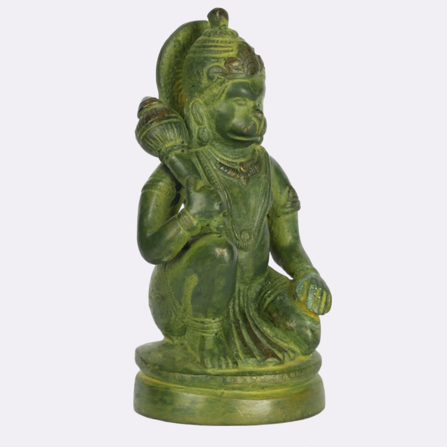 Brassaura® Lord Hanuman in Kneeling Posture | Brass Statue | Height 5 Inches & Weight 0.80 kgs